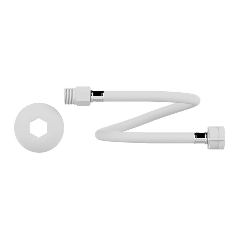 Engate Flexível de Pvc Alta Pressão 60cm Branco 7122-1 - 1