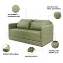 Ver imagem 3 de Sofá e Poltrona Cama Retratil Compacta Dália Fixa Veludo K01 - D’Rossi