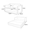 Ver imagem 5 de Sofá e Poltrona Cama Retratil Compacta Dália Fixa Veludo K01 - D’Rossi