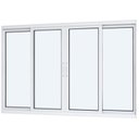 Ver imagem 1 de Janela de Alumínio 04 Folhas Master com Fecho Branca - 100x200