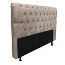 Ver imagem 3 de Cabeceira Estofada Capitonê Livia 195cm King Size para Cama Box Suede Bege - Gat Magazine