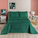 Ver imagem 2 de Kit Cobre Leito Espanha Casal Queen 03 Peças 200 Fios Matelado White Line - Verde Esmeralda