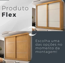Ver imagem 2 de Guarda Roupa Casal 2 Portas de Correr 6 Gavetas 240cm Trancoso Cinamomo/Off White - Valverde
