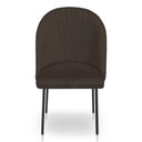 Ver imagem 4 de Kit 6 Cadeiras Poltrona de Jantar Ariel Suede Marrom Pés de Ferro Preto - Pallazio
