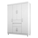 Ver imagem 4 de Cômoda London e Guarda Roupa Solteiro Ecom 2 Branco Flex - Demóbile