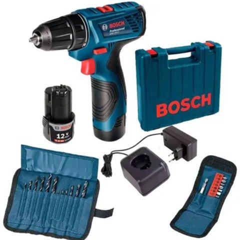 Parafusadeira Furadeira 12 Volts Gsr 120LI com Maleta 2 Baterias e 23 Acessorios - 06019G80E2000 - B