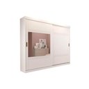 Ver imagem 1 de Guarda Roupa Casal 2 Portas de Correr e 4 Gavetas C- Espelho Blumenau Branco - Panan