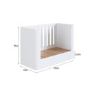 Ver imagem 6 de Berço Curvo com Colchão Essencial Branco 133x64x90 cm Completa Móveis