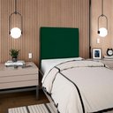 Ver mais imagens de Cabeceira Solteiro 90 Cm com Frame Luna Suede Verde Artte