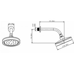 Chuveiro Com Tubo de Parede Redondo Autolimpante Rainfeel Cromado - Roca - A5B6050C0C - 3