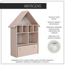 Ver mais imagens de Casinha Organizadora de Brinquedos Infantil 100% Mdf Plancasa Sal Rosa