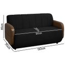 Ver imagem 6 de Sofá Orgânico Curvo Malbec 2 Lugares 130cm Bouclê Facto - Sofa Store:bouclê Preto