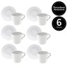 Xícara com Pires para Chá Leonora de Porcelana 185ml 6un - Tramontina 96010/237 - 1