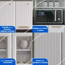 Ver imagem 7 de Cozinha Completa de Aço 4 Peças Armário para Forno-micro e Balcão Multimóveis Cr20371 Branco