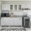 Ver imagem 1 de Cozinha Completa de Aço 4 Peças Armário para Forno-micro e Balcão Multimóveis Cr20371 Branco