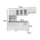 Ver imagem 3 de Cozinha Completa de Aço 4 Peças Armário para Forno-micro e Balcão Multimóveis Cr20371 Branco