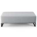 Ver imagem 5 de Puff Decorativo Sala de Estar Bali W01 Pés Base Ferro 120x50 cm Linho Cinza - Lyam Decor