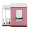 Casinha de Brinquedo Mdf com Varanda Artesanal Branco/rosa L12 - Gran Belo Casinha Infantil - 7