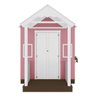 Casinha de Brinquedo Mdf com Varanda Artesanal Branco/rosa L12 - Gran Belo Casinha Infantil - 6