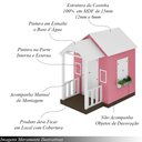 Ver imagem 3 de Casinha de Brinquedo Mdf com Varanda Artesanal Branco/rosa L12 - Gran Belo Casinha Infantil