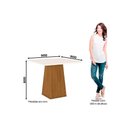 Ver imagem 2 de Conjunto: Mesa Sala Jantar Dora c/ Tampo Madeirado 90cm + 4 Cadeiras Isa Nature/Veludo Light Linho