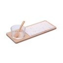 Ver imagem 2 de Conjunto 4 Pecas Petisqueira de Vidro Terrazo 32x12x5,5cm Lyor