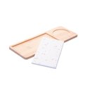 Ver imagem 1 de Conjunto 4 Pecas Petisqueira de Vidro Terrazo 32x12x5,5cm Lyor