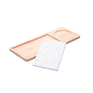 Conjunto 4 Pecas Petisqueira de Vidro Terrazo 32x12x5,5cm Lyor