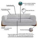 Ver mais imagens de Sofá Living 4 Lugares Bouclê 250cm Cinza Djon