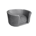 Ver imagem 2 de Sofá Cama Pet para Cachorro e Gato Veludo Cinza 80x60 Bz Home Decor