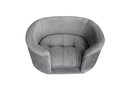 Ver imagem 1 de Sofá Cama Pet para Cachorro e Gato Veludo Cinza 80x60 Bz Home Decor