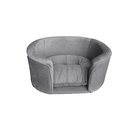 Ver imagem 3 de Sofá Cama Pet para Cachorro e Gato Veludo Cinza 80x60 Bz Home Decor