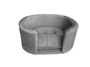 Ver imagem 3 de Sofá Cama Pet para Cachorro e Gato Veludo Cinza 80x60 Bz Home Decor