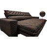 Sofá Retrátil e Reclinável 3.15m Molas Ensacadas Cama inBox Spazus com Bordado 3D Velusoft Café - 4
