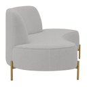 Ver imagem 6 de Sofá Orgânico 2 Lugares 150cm Argos Pés Ouro Fosco Bouclé Cinza Claro - Nexta Casa