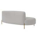 Ver imagem 7 de Sofá Orgânico 2 Lugares 150cm Argos Pés Ouro Fosco Bouclé Cinza Claro - Nexta Casa