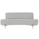 Ver imagem 5 de Sofá Orgânico 2 Lugares 150cm Argos Pés Ouro Fosco Bouclé Cinza Claro - Nexta Casa