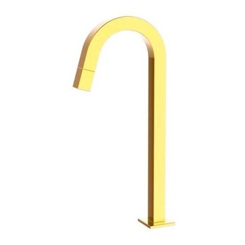 Torneira para Banheiro Quadrada Bica Alta Gold – Jiwi - V-63619-205C