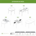 Ver imagem 3 de Mesa Redonda Extensível até 150cm Hono - Iaza Móveis