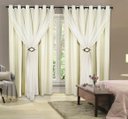Ver imagem 2 de Cortina Corta Luz 3,00m X 2,30m 100% Blackout Com Voil Palha Para Sala Ou Quarto Varão Simples