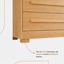 Ver imagem 5 de Comoda California 8 Gavetas Chapa 15mm com Moldura Frisada Puxador Moderno Cinamomo Benetil Moveis