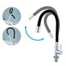 Kit 2 Torneiras Tubo Flexível de Bancada Preta 360° 1/4 de Volta com Acionamento Suave Preto - 3