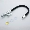 Ver imagem 2 de Kit 2 Torneiras Tubo Flexível de Bancada Preta 360° 1/4 de Volta com Acionamento Suave Preto