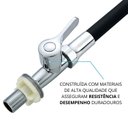 Ver imagem 4 de Kit 2 Torneiras Tubo Flexível de Bancada Preta 360° 1/4 de Volta com Acionamento Suave Preto