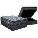 Ver imagem 1 de Cama Box Baú Casal Colchão Molas Bonnel Ortobom Hotelaria Nanolastic Orthotel Luxo + Base Crc