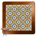 Ver imagem 2 de Cj Mesa Madeira Azulejo 60x60cm - Bistrô Fixa 78cm + 2 Cadeiras 43 - Natural - Anos Dourados