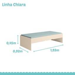 Jogo de Quarto Chiara 4 Peças - Roupeiro 2 Portas, Módulo Aéreo e Cama com Auxiliar - Off White - 6