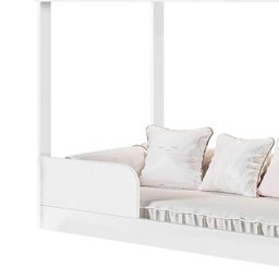 Cama Infantojuvenil de Chão Casinha com Colchão Branca Dakota Gabrielli - 3