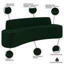Ver imagem 6 de Sofá 4 Lugares para Sala de Estar Living 260cm Koane D06 Veludo Esmeralda - Mpozenato