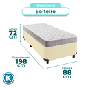 Ver imagem 3 de Cama + Box Bege e Colchão D33 Solteiro - D33 Inducol